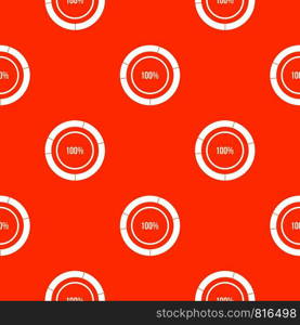 Diagram pie chart pattern repeat seamless in orange color for any design. Vector geometric illustration. Diagram pie chart pattern seamless