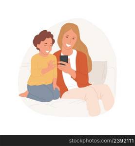 Dialing a phone number isolated cartoon vector illustration Knowing number, learn to use phone, dialing numbers, contact parents, self-care skill, preschool child, kindergarten vector cartoon.. Dialing a phone number isolated cartoon vector illustration
