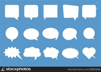dialog chat text speech speak bubble set vector