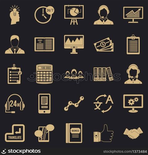 Dialog icons set. Simple set of 25 dialog vector icons for web for any design. Dialog icons set, simple style