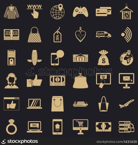 Dialog icons set. Simple set of 36 dialog vector icons for web for any design. Dialog icons set, simple style