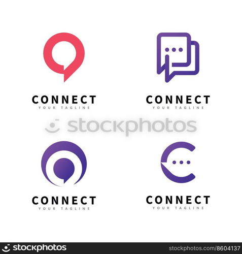 Dialogs and Discussions Logo. Communication vector symbol