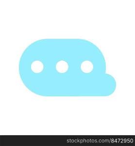 Dialogue bubble with dots semi flat color vector object. Texting message. Online chat. Full sized item on white. Communication simple cartoon style illustration for web graphic design and animation. Dialogue bubble with dots semi flat color vector object
