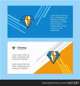 Diamond abstract corporate business banner template, horizontal advertising business banner.
