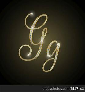 "Diamond alphabetic uppercase and lowercase letters of "G""