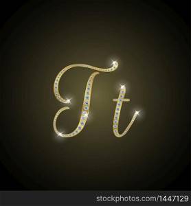 "Diamond alphabetic uppercase and lowercase letters of "t""