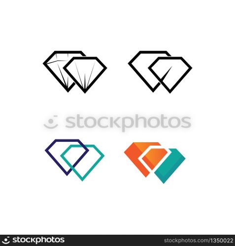 Diamond and Jewel design vector Logo Template symbol