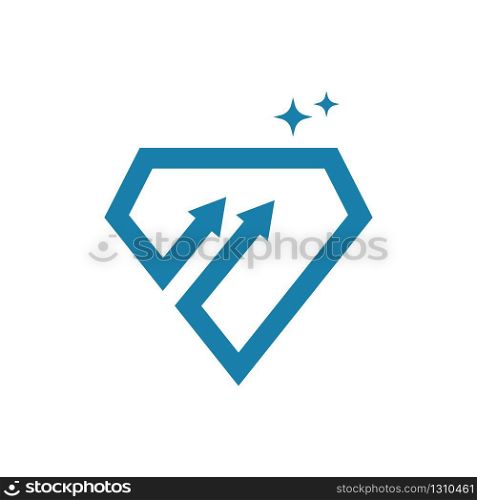 Diamond arrow logo vector icon illustration design template