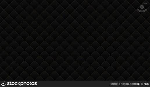Diamond black sofa leather texture background. Vector illustration