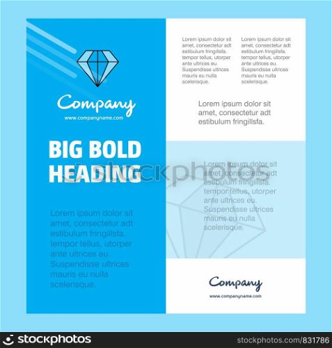 Diamond Business Company Poster Template. with place for text and images. vector background