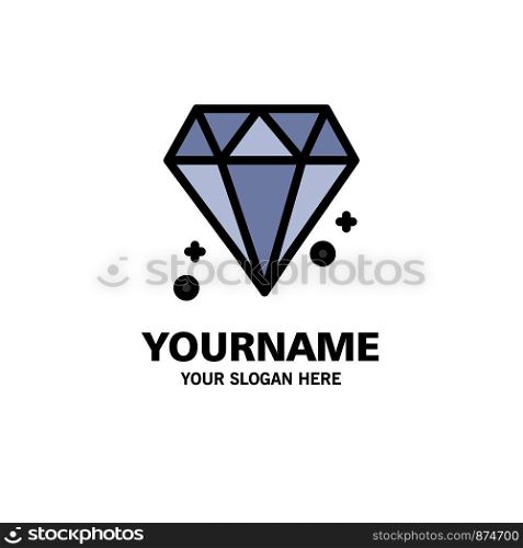 Diamond, Canada, Jewel Business Logo Template. Flat Color