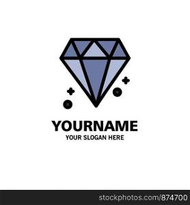 Diamond, Canada, Jewel Business Logo Template. Flat Color