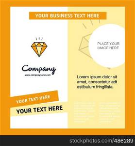 Diamond Company Brochure Template. Vector Busienss Template