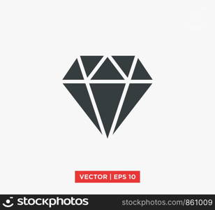 Diamond, Gems, Jewel Icon Vector Illustration