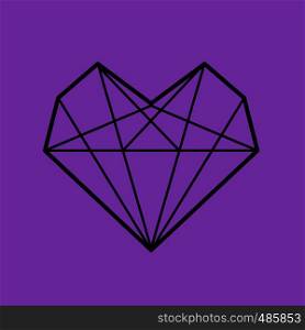 Diamond Heart Logo Vector illustration