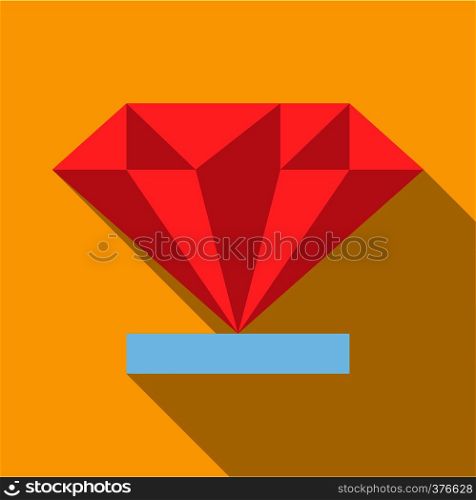 Diamond icon. Flat illustration of diamond vector icon for web. Diamond icon, flat style