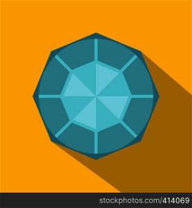 Diamond icon. Flat illustration of diamond vector icon for web on yellow background. Diamond icon, flat style