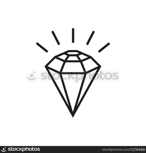 diamond icon in trendy flat style