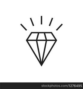 diamond icon in trendy flat style