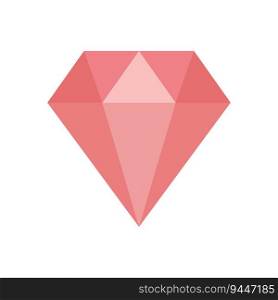 Diamond icon. Jewel. Precious stone. Simple flat design. Vector art