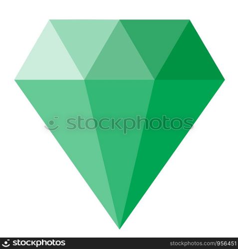 diamond icon on white background. flat style. diamond icon for your web site design, logo, app, UI. green diamond sign.