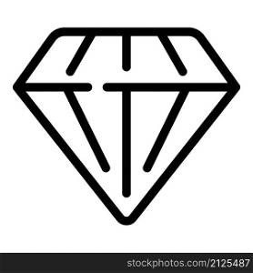 Diamond icon outline vector. Brilliant jewel. Gemstone love. Diamond icon outline vector. Brilliant jewel