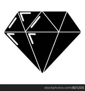Diamond icon. Simple illustration of diamond vector icon for web. Diamond icon, simple black style