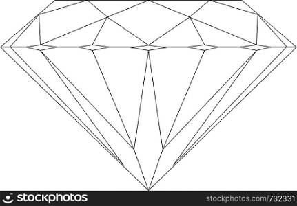 Diamond Icon Vector illustration on white background.
