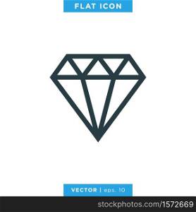 Diamond Icon Vector Logo Design Template