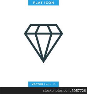Diamond Icon Vector Logo Design Template