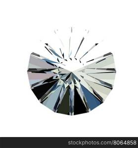 Diamond in top view. Vector illustration. Diamond in top view. Vector illustration on white background