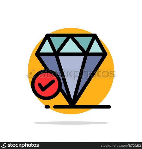 Diamond, Jewel, Big Think, Chalk Abstract Circle Background Flat color Icon