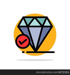 Diamond, Jewel, Big Think, Chalk Abstract Circle Background Flat color Icon