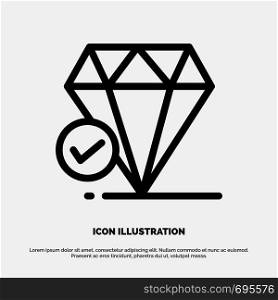 Diamond, Jewel, Big Think, Chalk Line Icon Vector