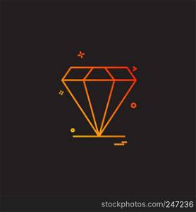 Diamond jewel icon design vector 
