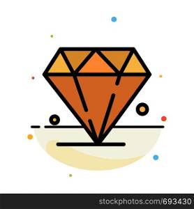 Diamond, Jewel, Madrigal Abstract Flat Color Icon Template