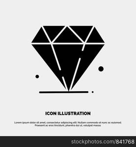 Diamond, Jewel, Madrigal solid Glyph Icon vector