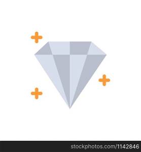 Diamond, Jewel, User Flat Color Icon. Vector icon banner Template