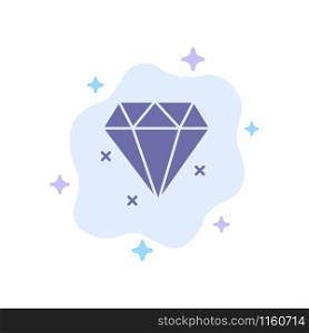 Diamond, Jewelry Blue Icon on Abstract Cloud Background