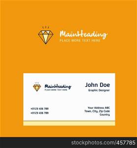 Diamond logo Design with business card template. Elegant corporate identity. - Vector