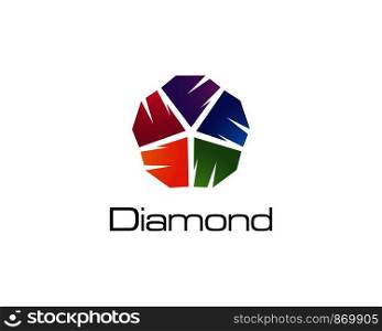 Diamond logo vector icon template