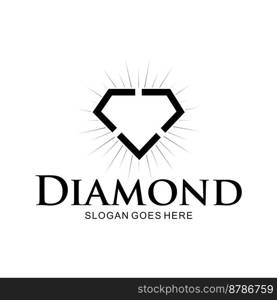 diamond logo vector template isolated on white background