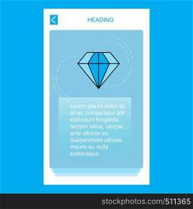 Diamond mobile vertical banner design design. Vector