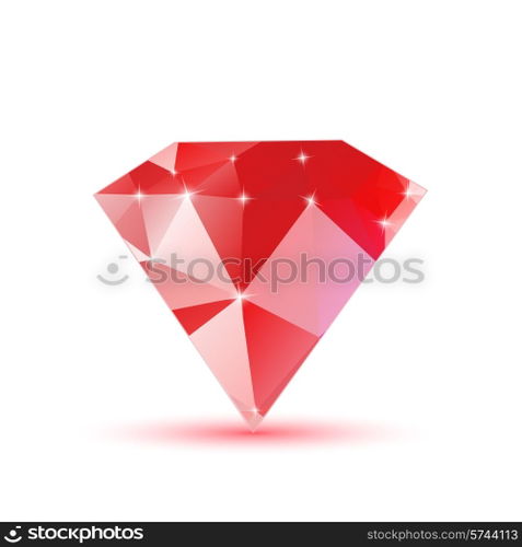 Diamond red triangular