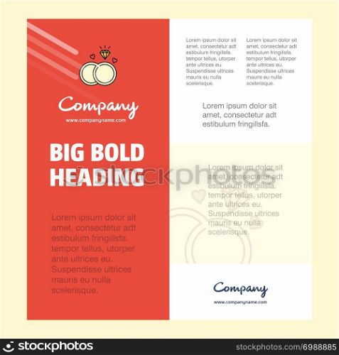 Diamond ring Business Company Poster Template. with place for text and images. vector background