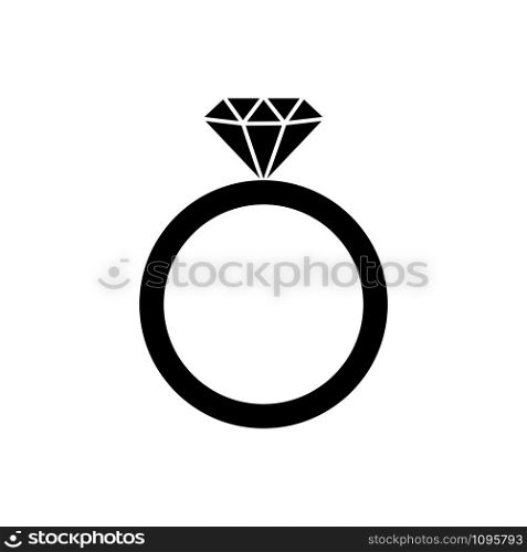 diamond ring icon vector design template