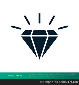 Diamond Ring Icon Vector Logo Template Illustration Design EPS 10.