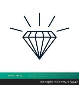 Diamond Ring Icon Vector Logo Template Illustration Design EPS 10.
