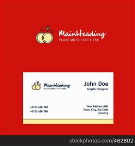 Diamond ring logo Design with business card template. Elegant corporate identity. - Vector