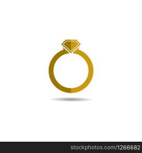 Diamond ring logo vector icon illustration design